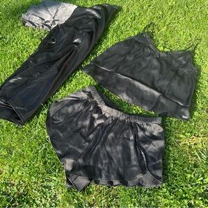 Black Silk PJ Set